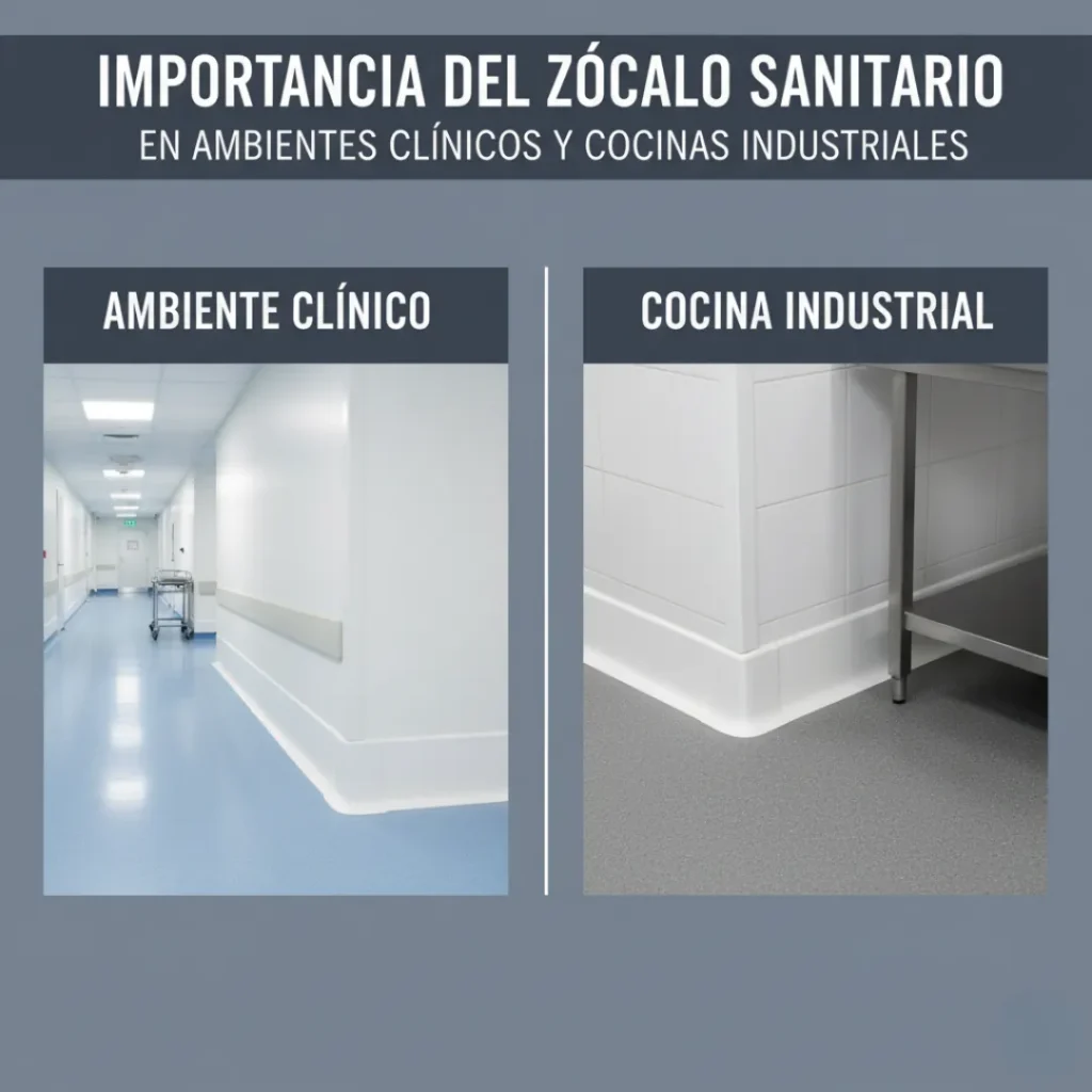 Importancia del zócalo sanitario en ambientes clínicos y cocinas industriales
